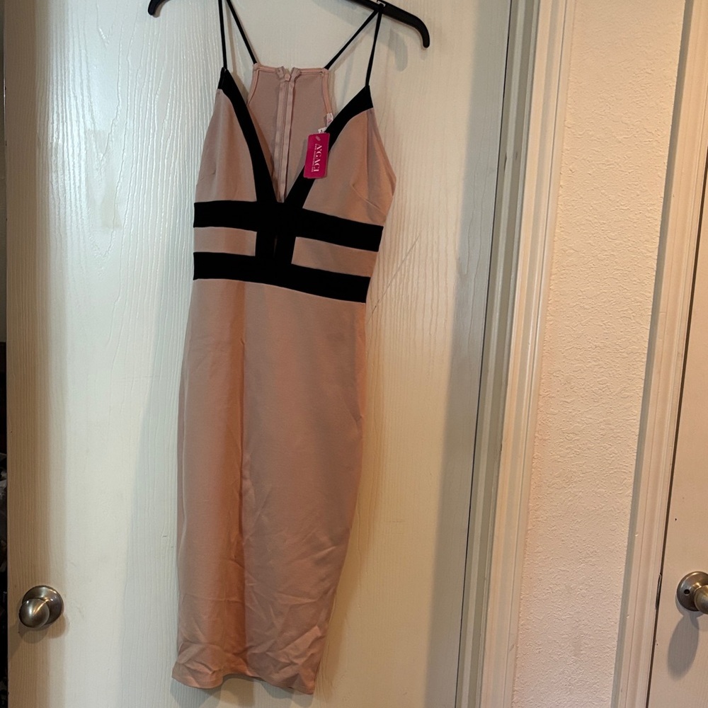 A'gaci Blush and Black Dress